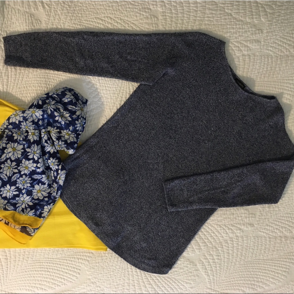 Talbots Navy Super Soft Lightweight Tunic Sweater